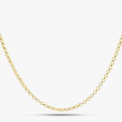 9ct Yellow Gold 16 or 18 Inch Round Belcher Chain HRB080