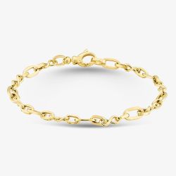 9ct Yellow Gold 7.5 Inch Figaro Chain Bracelet BBE006Y
