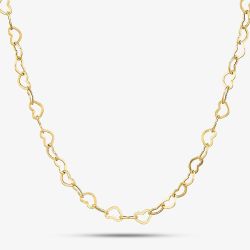 9ct Yellow Gold 16-18 Inch Open Heart Chain HMHC-500-9Y-EX/16-18