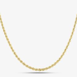 9ct Yellow Gold 16 Inch Rope Chain HLRP-220-9Y-16