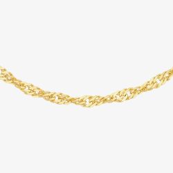9ct Yellow Gold Diamond Cut Twist Curb Chain 1.13.0463