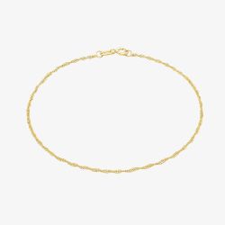 9ct Yellow Gold 18cm Twisted Curb Chain Bracelet 1.23.0461