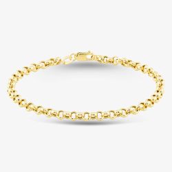 9ct Yellow Gold 18cm Hollow Belcher Chain Bracelet 1.24.0141
