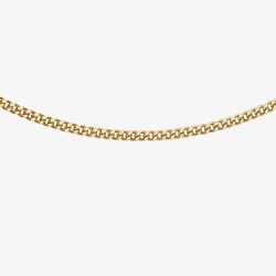 9ct Yellow Gold Diamond Cut Curb Chain 1.13.0033