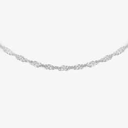 9ct White Gold 18 Inch Twist Curb Chain 5.13.6584