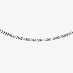 9ct White Gold 16-18 Inch Diamond Cut Curb Necklace 5.13.0620