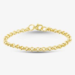 9ct Yellow Gold Round Belcher Chain Bracelet SRBP-410-9Y-7.5