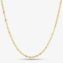 9ct Yellow Gold 20 Inch Twisted Curb Chain SSIN-220-9Y-20