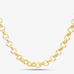 9ct Gold 18 inch Round Belcher Chain Necklace HRB150-18