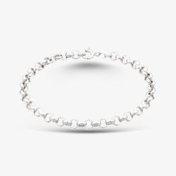 9c White Gold Round Belcher Bracelet 5.24.3551