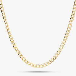 9ct Yellow Gold 22 Inch Flat Curb Chain SUFC-340-9Y-22
