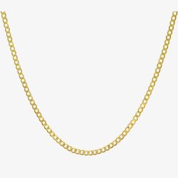 9ct Yellow Gold 18 Inch Curb Chain Necklace UFC100 18~