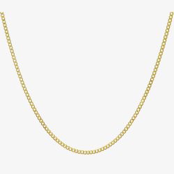 9ct Yellow Gold Flat Curb Chain UFC70