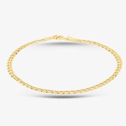 9ct Yellow Gold 7.5 Inch Curb Chain Bracelet HC070 7.5