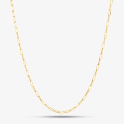 9ct Yellow Gold Paper Chain Necklace 1.16.0204
