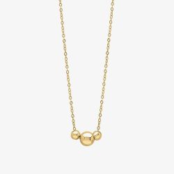 9ct Yellow Gold Trio Ball Necklace GN396