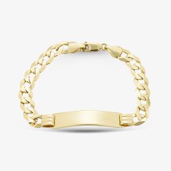 9ct Yellow Gold 8.5 Inch ID Curb Chain Bracelet SIDB-830-9Y-8.5
