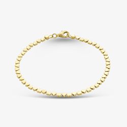 9ct Yellow Gold 7.5 Inch Stamped Heart Bracelet HSHB-470-9Y-7.5