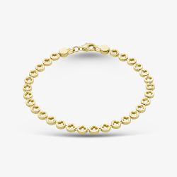 9ct Yellow Gold 7.5 Inch Stamped Open Flower Bracelet HSOB-290-9Y-7.5