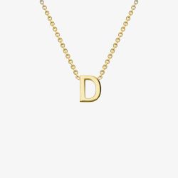 9ct Yellow Gold Mini Initial D Necklace 1.19.0153