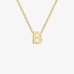 9ct Yellow Gold Mini Initial B Necklace 1.19.0151