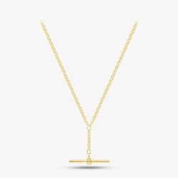 9ct Yellow Gold T-Bar Belcher Necklace CA023-18