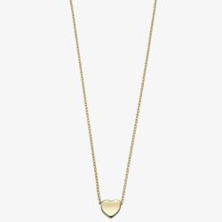  9ct Gold Plain Heart Necklace GN309