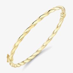 9ct Gold Plain Twist Bangle 111225127484