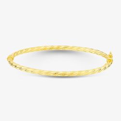 9ct Yellow Gold Twist Bangle BBE029Y