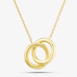 9ct Yellow Gold Interlinked Rings Necklace 1.19.6594