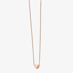 9ct Rose Gold Heart 17 Inch Necklace GN235