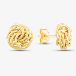 9ct Gold Mini Rose Wire Stud Earrings 1.55.2219