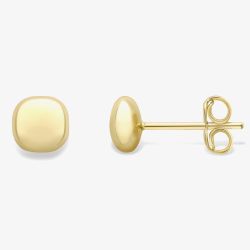 9ct Gold Squared Cushion Stud Earrings 120125114401
