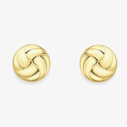 9ct Gold Round Button Stud Earrings 120125127469