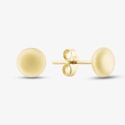 9ct Yellow Gold 5mm Round Button Stud Earrings E17-5394