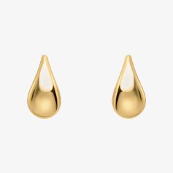 9ct Yellow Gold Tear Drop Stud Earrings GE2470