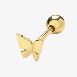 9ct Yellow Gold Butterfly Cartilage Stud Earring ES1909