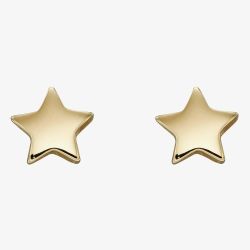 9ct Yellow Gold Small Star Stud Earrings GE2366