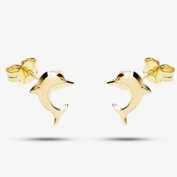 9ct Dolphin Stud Earrings 1-55-0251