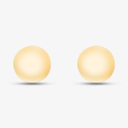 9ct Yellow Gold Polished 6mm Ball Stud Earrings 1.55.0603