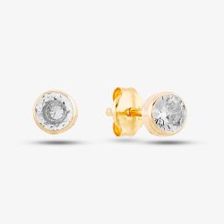 9ct Yellow Gold Cubic Zirconia Stud Earrings 1.57.9949