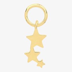 9ct Yellow Gold Shooting Star Earring Charm EPN006