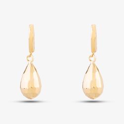 9ct Yellow Gold Teardrop Dropper Earrings ER966
