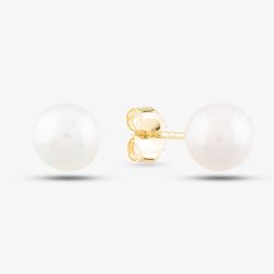 9ct 6 x 6.5mm Akoya Pearl Stud Earrings EOZ103CM