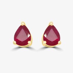 9ct Yellow Gold 0.78ct Pear Cut Ruby Stud Earrings WWW2084