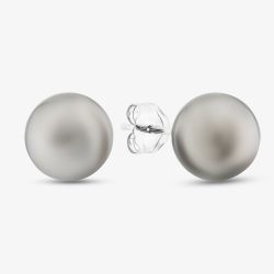 18ct White Gold Grey Pearl Stud Earrings EOX150TA