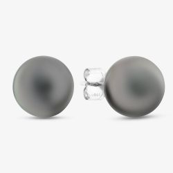 18ct White Gold Dark Grey Pearl Stud Earrings EOX150TA DRK GRY
