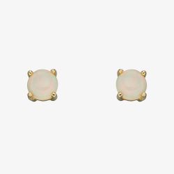 9ct Yellow Gold Opal October Birthstone Stud Earrings GE2335