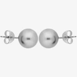 9ct White Gold 8-8.5mm Grey Freshwater Pearl Stud Earrings EOZ110RF-G