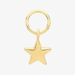 9ct Yellow Gold Star Earring Charm EPN004